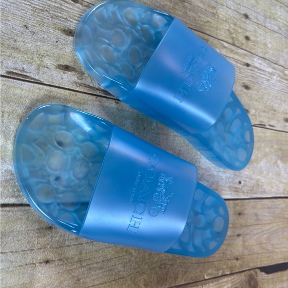 Coach Ulyssa Candies Blue Slide Sandals 10B - Picture 13 of 13